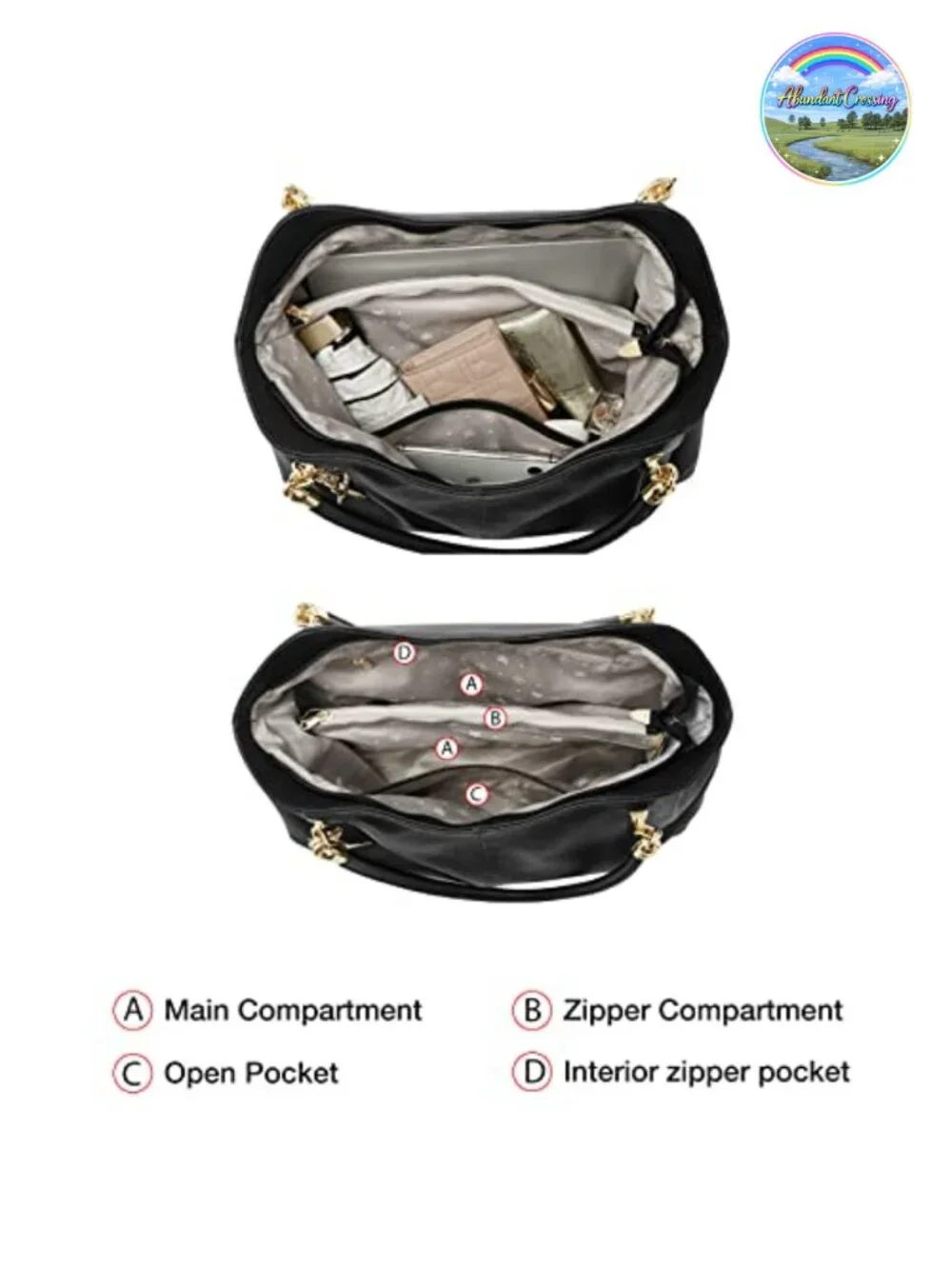 Genuine Leather Designer Satchel Handbag for Women with Top Handle and Zipper